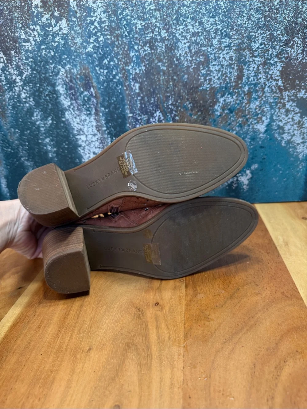 Lucky Brand 2010’s Boho‎ Western Tan Leather Booties 7.5 VGUC